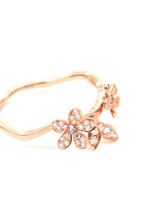 Detail View - Click To Enlarge - ANYALLERIE - 'Flower Bouquet Stacking' diamond 18k rose gold ring