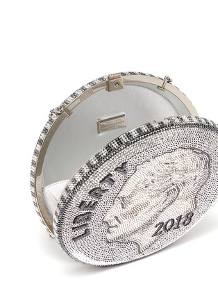 Detail View - Click To Enlarge - JUDITH LEIBER - 'Dime' glass crystal clutch