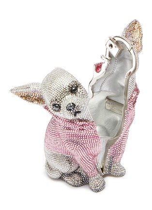 Detail View - Click To Enlarge - JUDITH LEIBER - 'Bruiser Chihuahua' crystal pavé minaudière