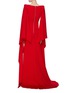 Back View - Click To Enlarge - ALEX PERRY - 'Cassine' drape sleeve crepe cape gown