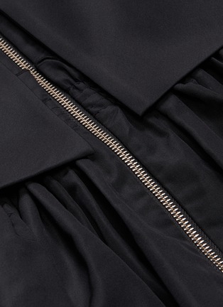 Detail View - Click To Enlarge - ALEX PERRY - 'Elodie' drape panel off-shoulder silk taffeta mini dress