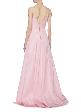 Back View - Click To Enlarge - ALEX PERRY - 'Alex' pleated corset panelled silk taffeta gown