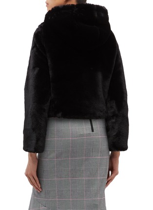Back View - Click To Enlarge - EQUIL - Pole' hooded faux fur jacket