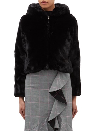 Main View - Click To Enlarge - EQUIL - Pole' hooded faux fur jacket