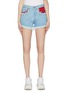 Main View - Click To Enlarge - FORTE COUTURE - Shell trim bandana print panel denim shorts