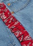  - FORTE COUTURE - Ruched bandana print outseam denim shorts
