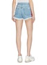 Back View - Click To Enlarge - FORTE COUTURE - Ruched bandana print outseam denim shorts