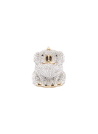 Main View - Click To Enlarge - JUDITH LEIBER - 'Olivia Pig' glass crystal pavé pill box