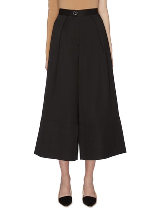 Main View - Click To Enlarge - SOLACE LONDON - 'Basse' pleated linen culottes