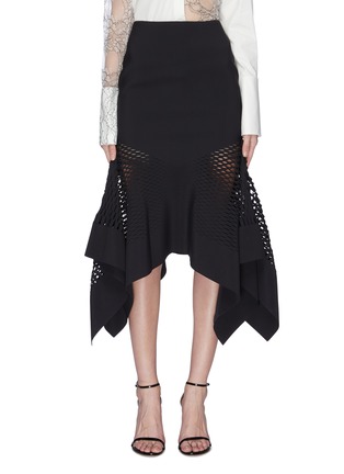 Main View - Click To Enlarge - DION LEE - 'Honeycomb' lasercut handkerchief skirt