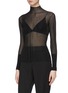Front View - Click To Enlarge - DION LEE - 'Opacity' pleated turtleneck top