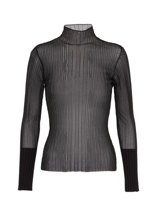 Main View - Click To Enlarge - DION LEE - 'Opacity' pleated turtleneck top