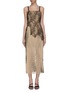 Main View - Click To Enlarge - DION LEE - 'Erosion Lace E-Hook' asymmetric overlay lasercut dress