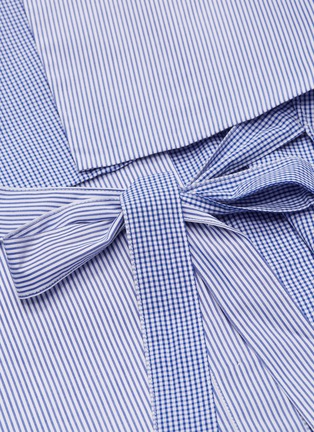  - DION LEE - 'Binary' detachable panel tie open back stripe shirt