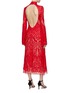 Back View - Click To Enlarge - GALVAN LONDON - 'Oasis' open back graphic embroidered tulle dress