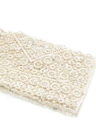  - GALVAN LONDON - 'Marrakech' embellished macramé lace cuff crepe shirt