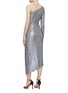 Back View - Click To Enlarge - GALVAN LONDON - 'Mamounia' asymmetric hem paillette one shoulder dress