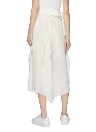 Back View - Click To Enlarge - ENFÖLD - Folded drape panel wool skirt