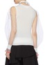 Back View - Click To Enlarge - ENFÖLD - Two-in-one mesh blouse and knit sleeveless top