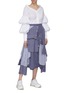 Figure View - Click To Enlarge - ENFÖLD - Tiered puff sleeve darted shirt