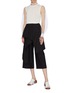 Figure View - Click To Enlarge - ENFÖLD - Layered waterfall drape panel culottes