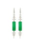 Main View - Click To Enlarge - SAMUEL KUNG - Diamond jade 18k white gold tiered drop earrings