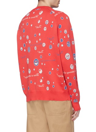 Back View - Click To Enlarge - ACNE STUDIOS - Smiley face jacquard sweater
