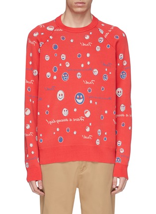 Main View - Click To Enlarge - ACNE STUDIOS - Smiley face jacquard sweater