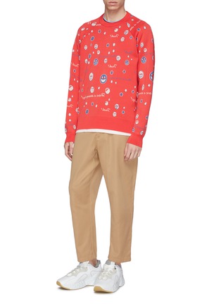 Figure View - Click To Enlarge - ACNE STUDIOS - Smiley face jacquard sweater