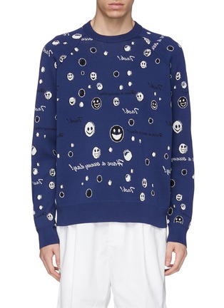 Main View - Click To Enlarge - ACNE STUDIOS - Smiley face jacquard sweater