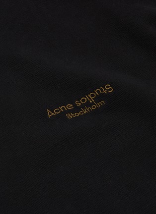  - ACNE STUDIOS - Logo embroidered contrast topstitching sweatshirt