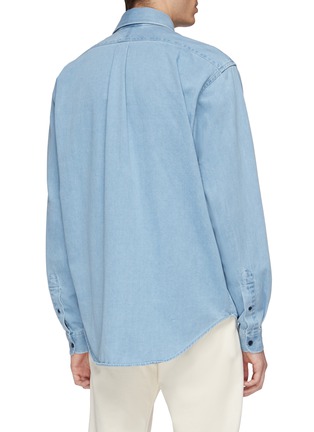 Back View - Click To Enlarge - ACNE STUDIOS - Chest pocket chambray shirt
