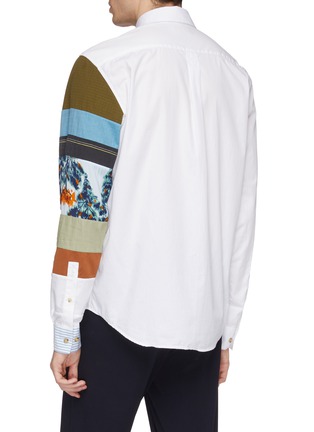 Back View - Click To Enlarge - ACNE STUDIOS - Patchwork sleeve shirt