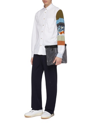 Figure View - Click To Enlarge - ACNE STUDIOS - Patchwork sleeve shirt