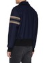 Back View - Click To Enlarge - ACNE STUDIOS - Stripe sleeve logo patch wool blend melton jacket