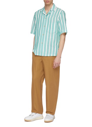 Figure View - Click To Enlarge - ACNE STUDIOS - Chest pocket stripe short sleeve shirt