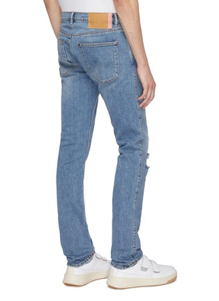 Back View - Click To Enlarge - ACNE STUDIOS - Ripped slim fit jeans