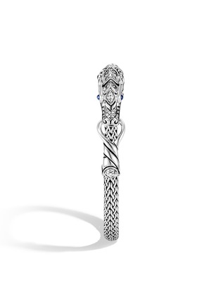Detail View - Click To Enlarge - JOHN HARDY - Legends Naga' diamond sapphire silver woven chain bracelet