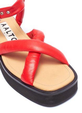 Detail View - Click To Enlarge - AALTO - Strappy leather flatform sandals