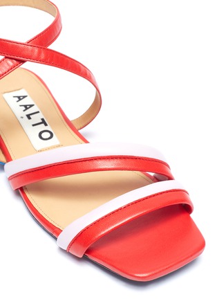 Detail View - Click To Enlarge - AALTO - Colourblock strappy leather sandals