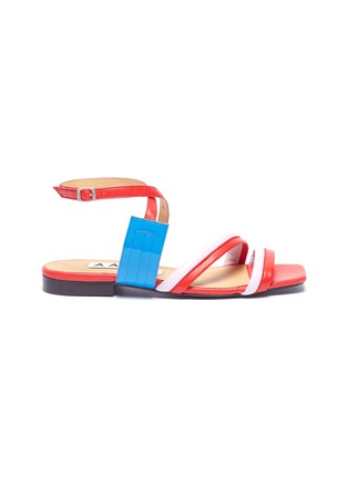 Main View - Click To Enlarge - AALTO - Colourblock strappy leather sandals