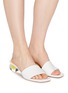 Figure View - Click To Enlarge - GRAY MATTERS - 'Mildred' egg heel leather sandals