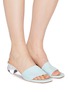 Figure View - Click To Enlarge - GRAY MATTERS - 'Mildred' egg heel suede sandals