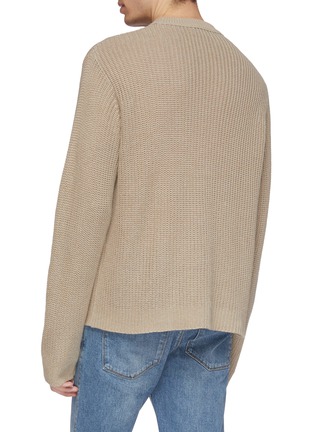 Back View - Click To Enlarge - ACNE STUDIOS - Contrast chest pocket rib knit sweater