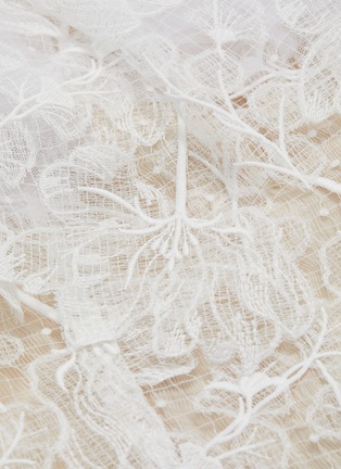 Detail View - Click To Enlarge - MATICEVSKI - 'Azalea' cape yoke floral lace mini dress