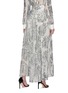 Back View - Click To Enlarge - MATICEVSKI - 'Glisten' split side metallic floral jacquard skirt