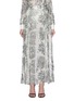 Main View - Click To Enlarge - MATICEVSKI - 'Glisten' split side metallic floral jacquard skirt