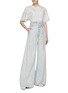Figure View - Click To Enlarge - PROENZA SCHOULER - Belted acid washed wide leg paperbag jeans