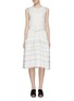 Main View - Click To Enlarge - PROENZA SCHOULER - Belted contrast topstitching sleeveless twill peplum dress