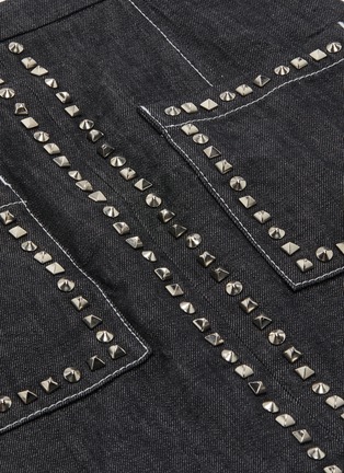 Detail View - Click To Enlarge - PROENZA SCHOULER - Stud patch pocket denim mini skirt